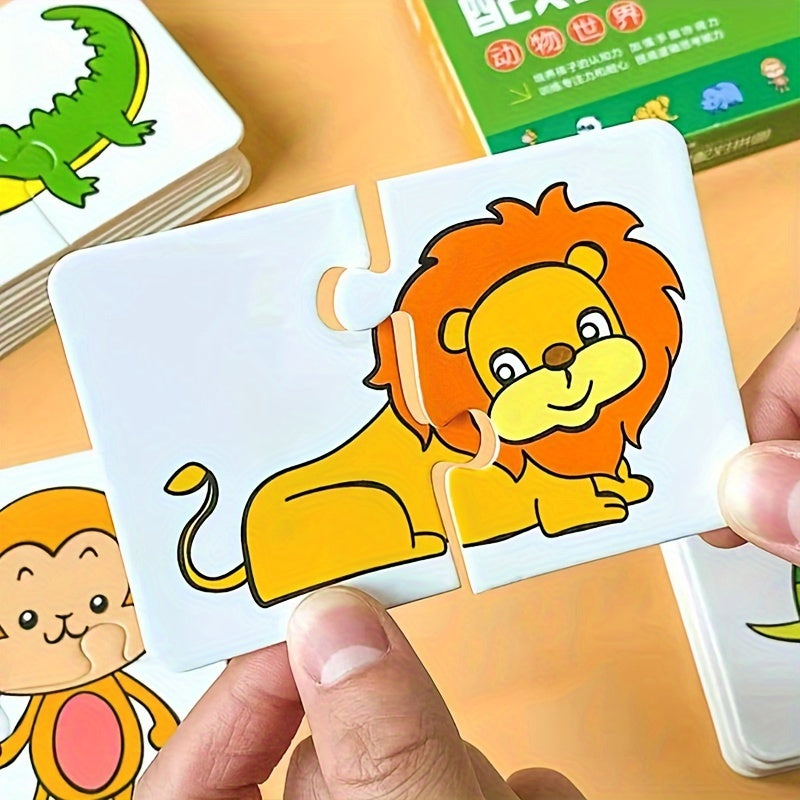 Cartes d'allumettes - Cartes flash à thème animal et fruit pour les enfants