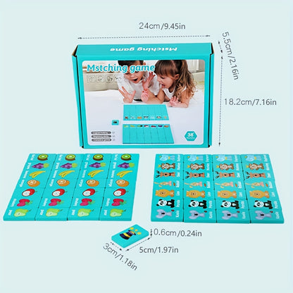 EDUDOMINO - Puzzle Dominospel für Kinder Bildungsbrettspiel