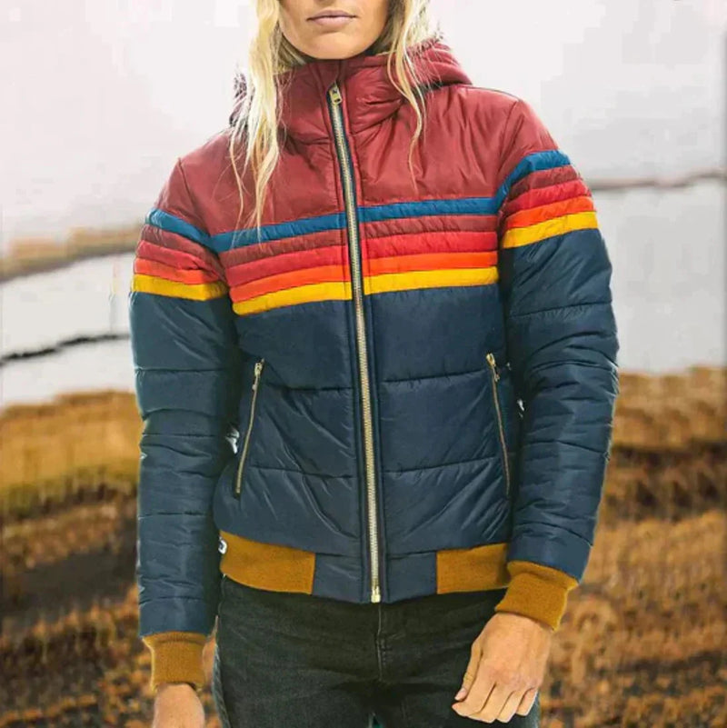 Elfriede – Rainbow Stripe Zip-Up Jacket
