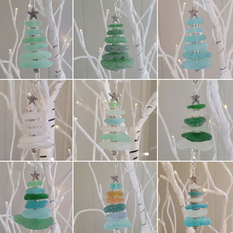 Seeglas-Weihnachtsbaumornament