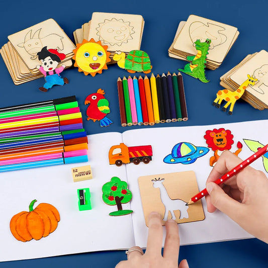 Montessori DIY Tegningsskabeloner (20 stk)
