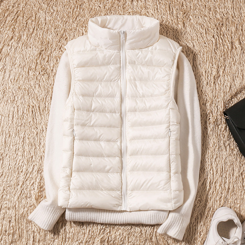 Margarethe – Waterproof Cardigan with White Duck Feathers