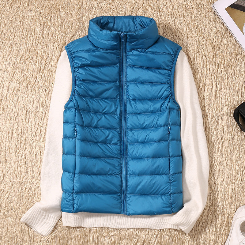 Margarethe – Waterproof Cardigan with White Duck Feathers