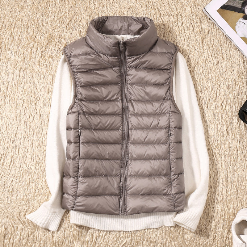 Margarethe – Waterproof Cardigan with White Duck Feathers