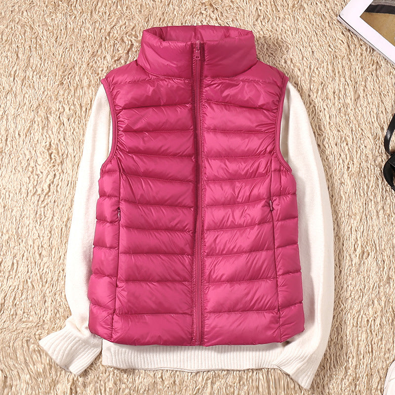 Margarethe – Waterproof Cardigan with White Duck Feathers
