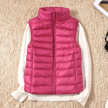 Margarethe – Waterproof Cardigan with White Duck Feathers