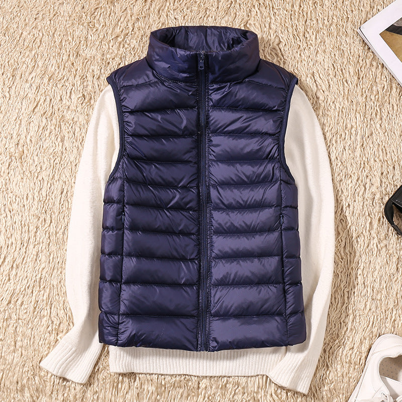 Margarethe – Waterproof Cardigan with White Duck Feathers