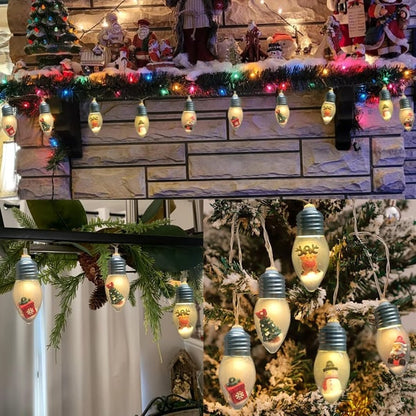VintageGlow – Vintage Kerstdecoraties, LED Gloeilamp Sfeerverlichting