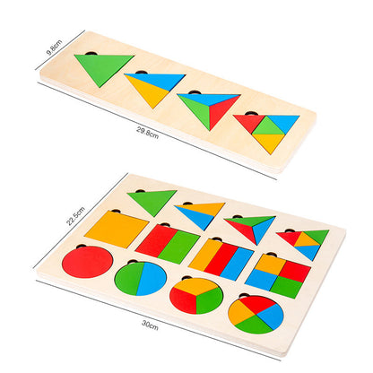 Kinder kreativ - Montessori Holzsortierspiel für Form und Farberkennung