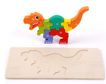 Montessori Træ Dino 3D Puslespil