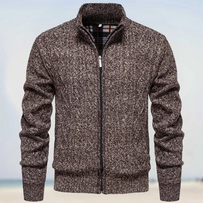 Zoltán – Varmer Cashmere Striktrøje med Lynlås