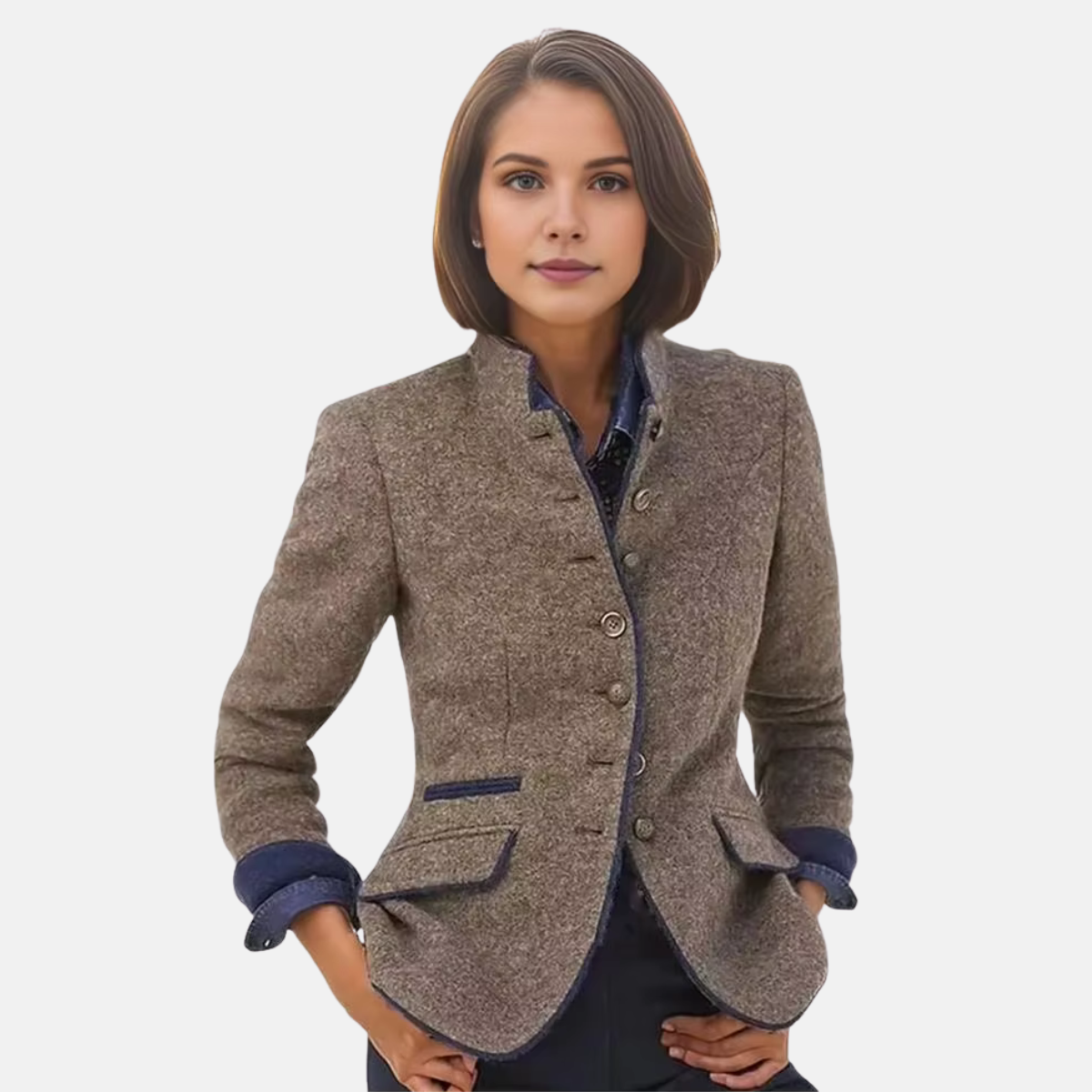 Nilja - Casual Long Sleeve Blazer with Buttons