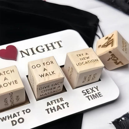 Luxe Cadeau - Houten Date Night Dobbelstenen Set Romantisch en Spannend