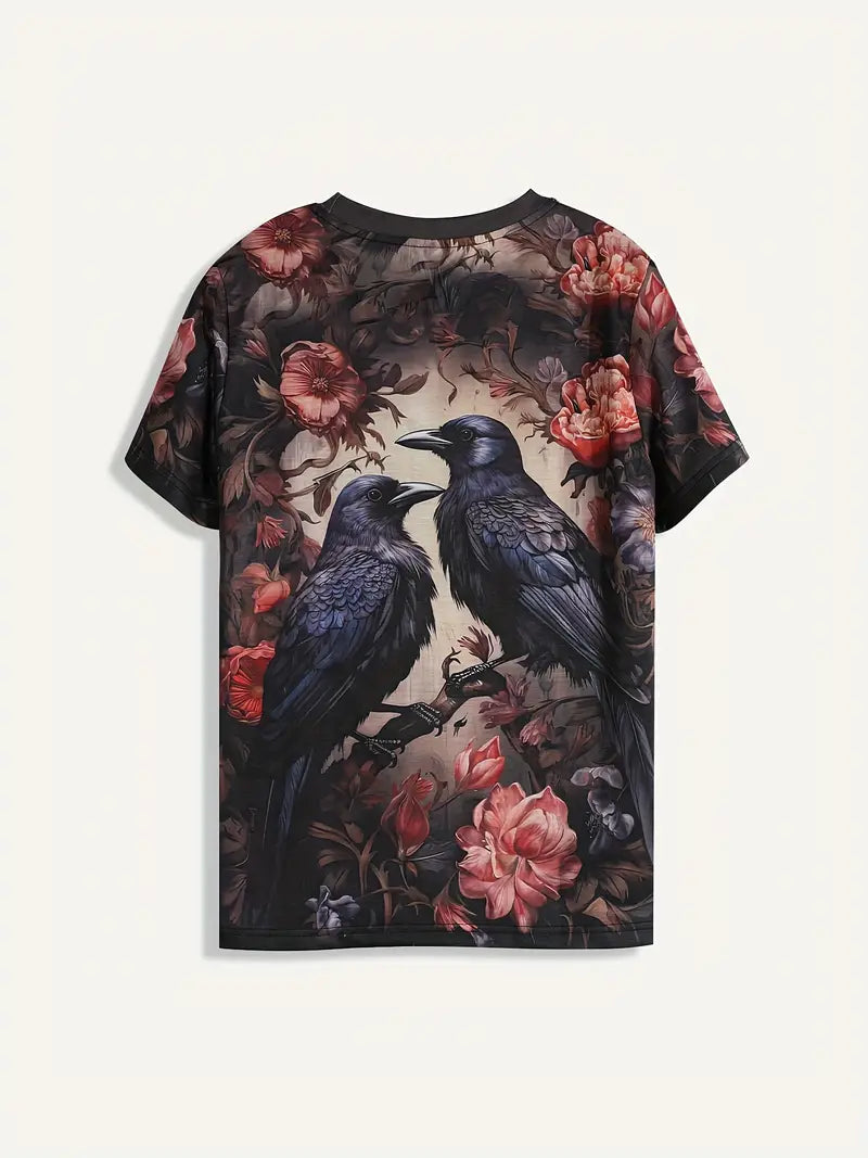 Selina™ - T-shirt Oiseau & Fleur