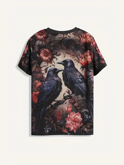 Selina™ - T-shirt Oiseau & Fleur