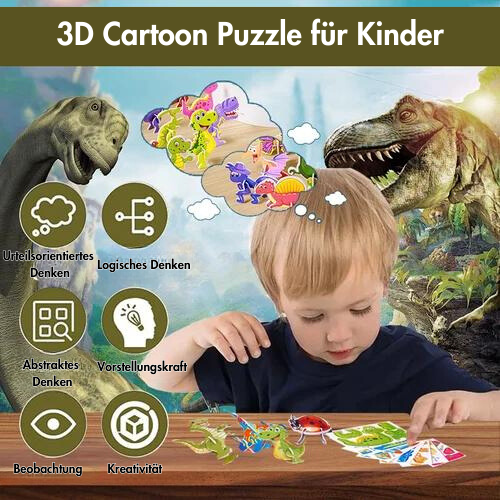 Educatieve 3D Cartoon Puzzel