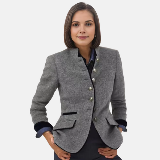 Nilja - Casual langærmet blazer med knapper
