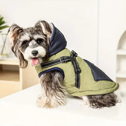 WarmPawz | Warmer Hundemantel mit integriertem Geschirr