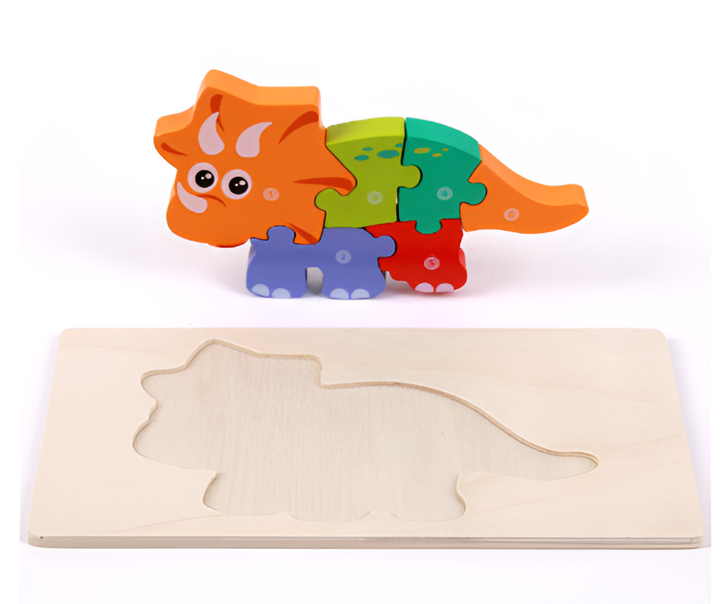 Montessori Træ Dino 3D Puslespil
