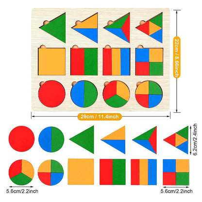 Kinder kreativ - Montessori Holzsortierspiel für Form und Farberkennung