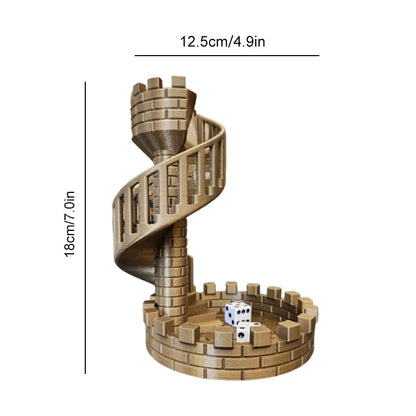 Dicemasters - 3D -gedruckter Würfel -Turm mit Wendeltreppe