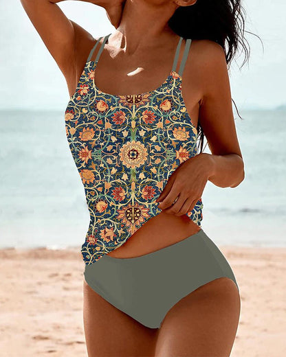 Dolly - Tankini Imprimé avec Double Bretelles