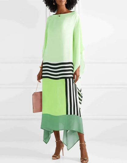 Anika™ - Pink Kaftan with Candy Stripes