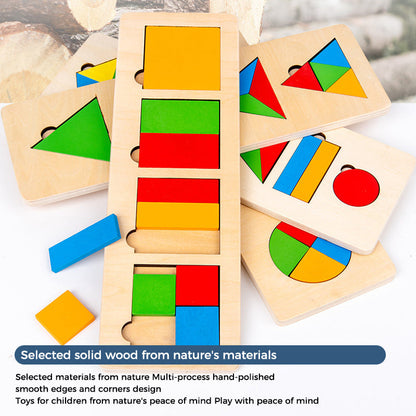 Kinder kreativ - Montessori Holzsortierspiel für Form und Farberkennung