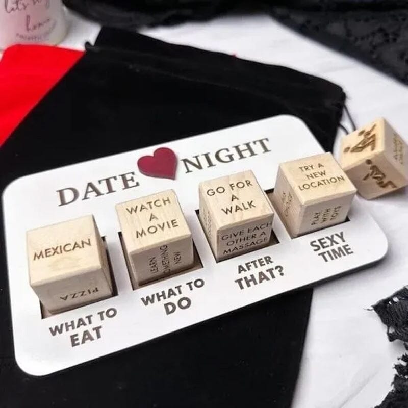 Luxe Cadeau - Houten Date Night Dobbelstenen Set Romantisch en Spannend