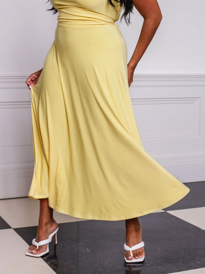 Lulah Draped Maxi Kjole med Integreret BH