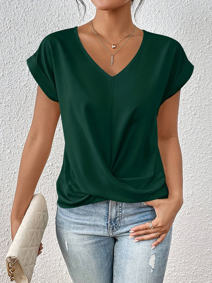 Tammana - Lässiges T-Shirt mit V-Ausschnitt
