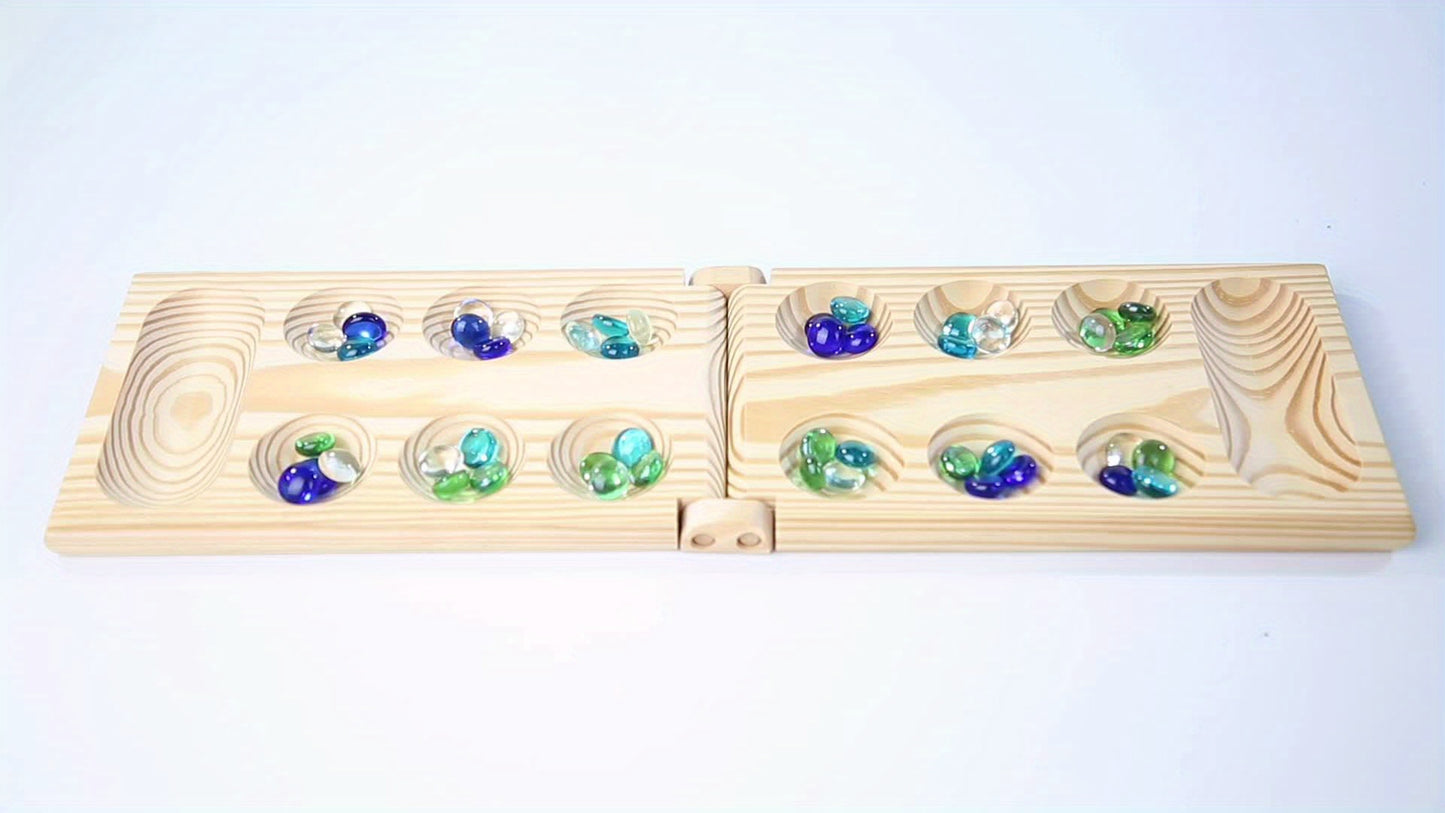 SpeelGem - Mancala Bordspel Set met Opvouwbaar Houten Bord