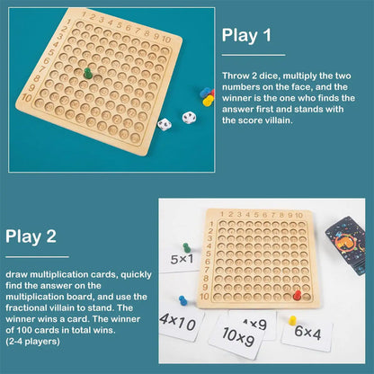 Mathsguru - Montessori Holzmultiplikationsbrettspiel