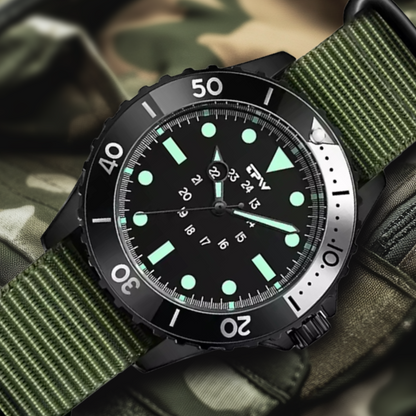Waterdichte Tactische Veldhorloge in Duikerstijl