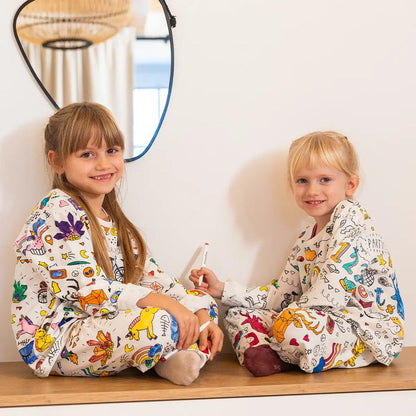 COLORMIJ ™ - Kreativer Kinderpyjama zum Malerei