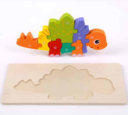Montessori Træ Dino 3D Puslespil