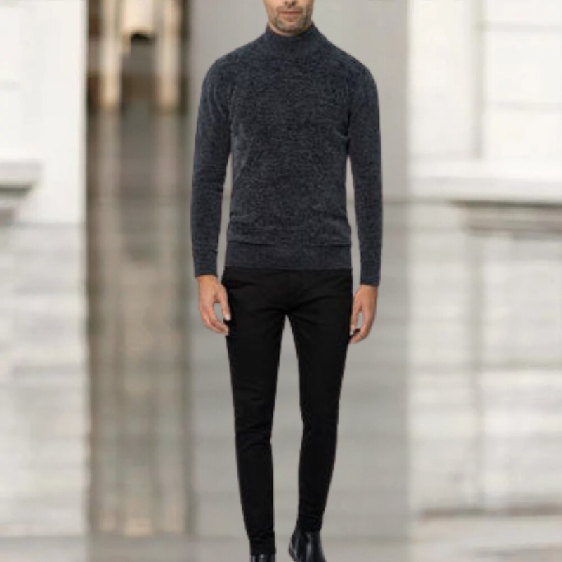 Laurin - Luksuriøs Rullekrave Sweater Fremstillet af Strik