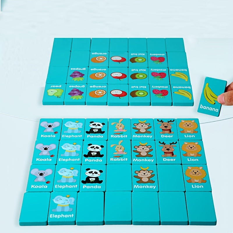 EDUDOMINO - Puzzle Dominospel für Kinder Bildungsbrettspiel