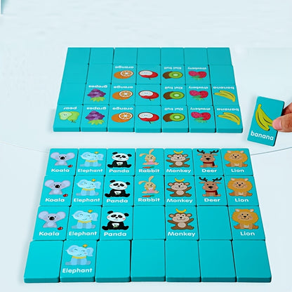 EDUDOMINO - Puzzle Dominospel für Kinder Bildungsbrettspiel