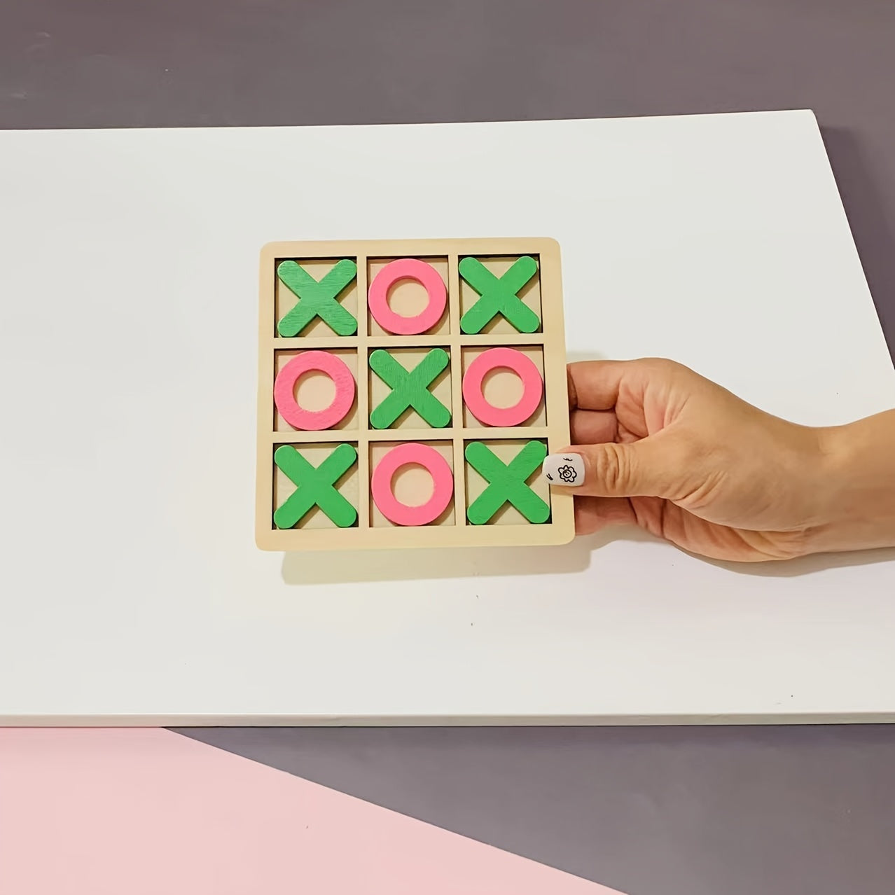 PlayWood - Houten Tic-Tac-Toe Spel voor Gezinsinteractie