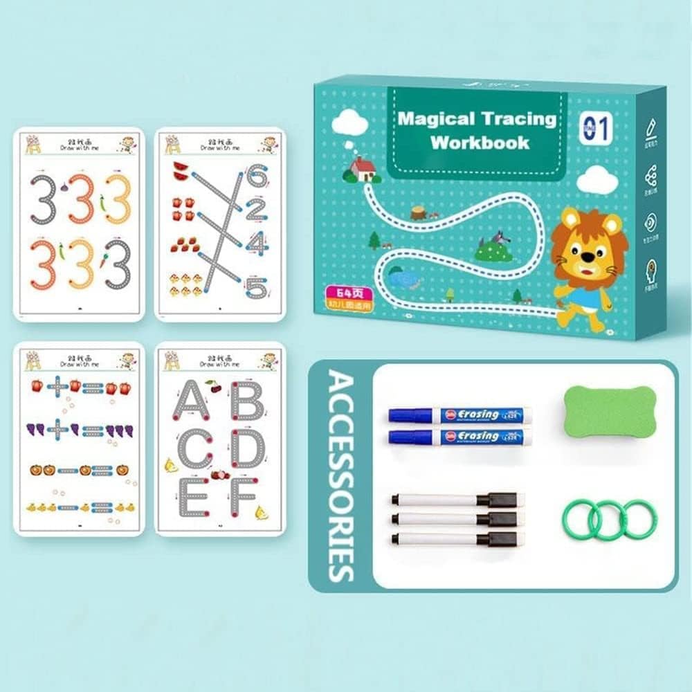 Magischer Tracing Workbook Set | Schöne Schreibpraxis für Kinder