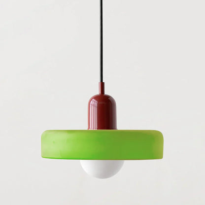 Bauhaus Pendant Light Made of Coloured Glass