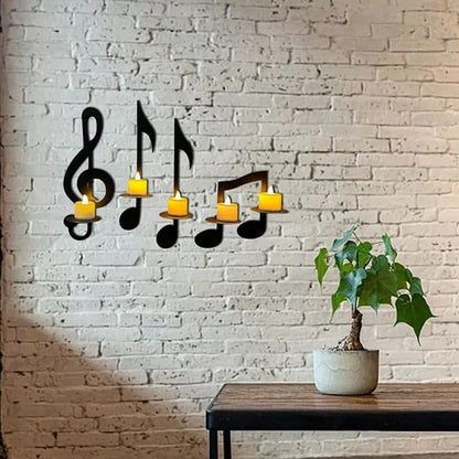 Sort Musiknote Væglampe