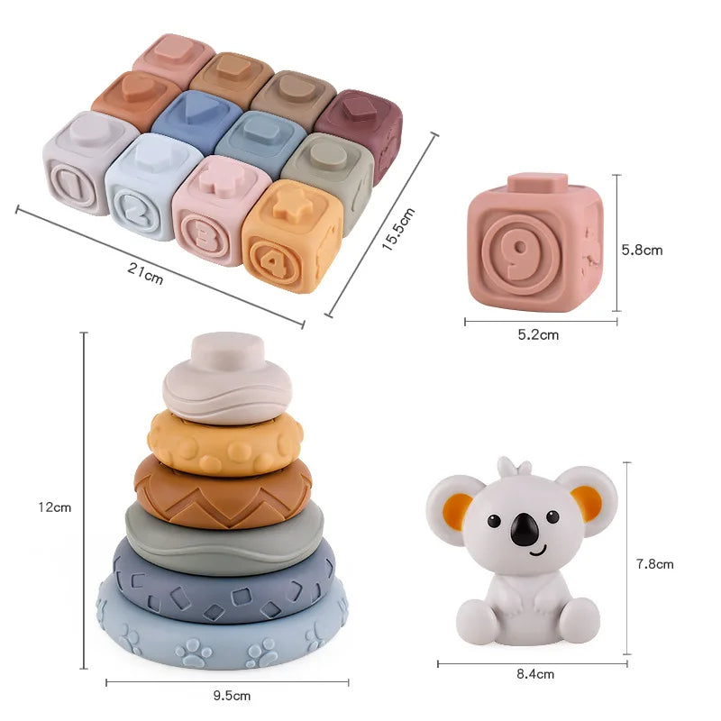 CuddleCubes™ - Bijtring Speelgoed voor Baby's