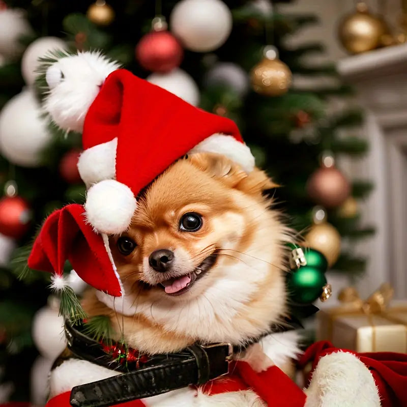 Pattes de vacances | Bonnet de Père Noël doux pour des moments chaleureux de Noël