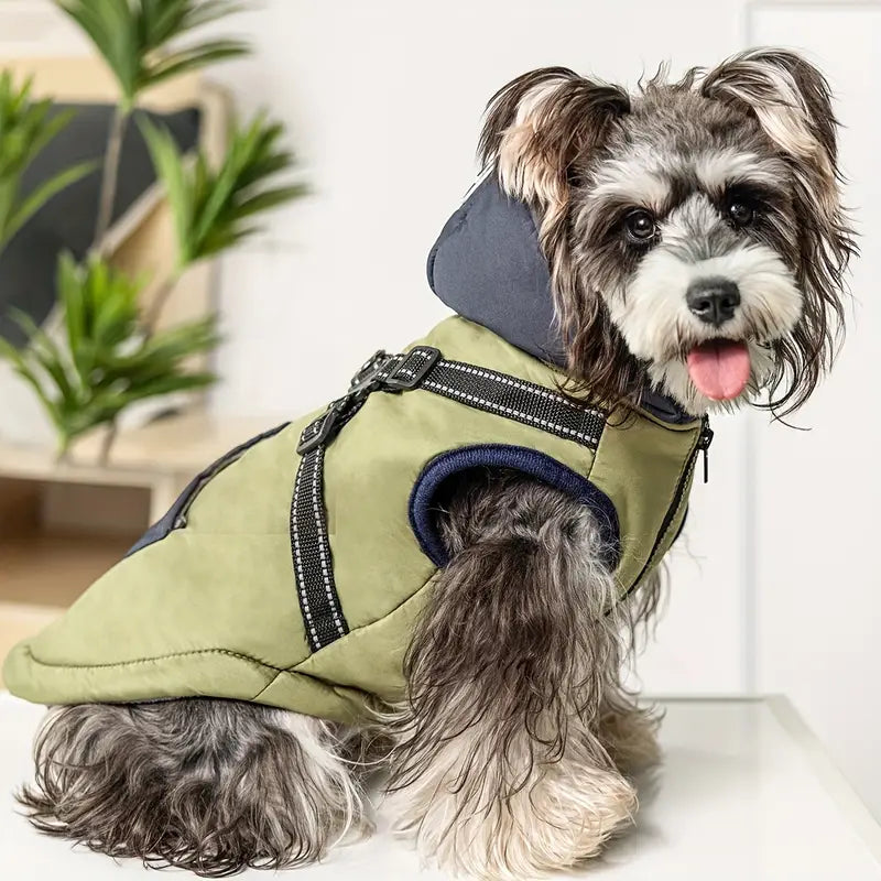 WarmPawz | Warmer Hundemantel mit integriertem Geschirr