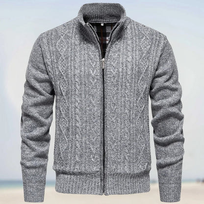 Zoltán – Varmer Cashmere Striktrøje med Lynlås