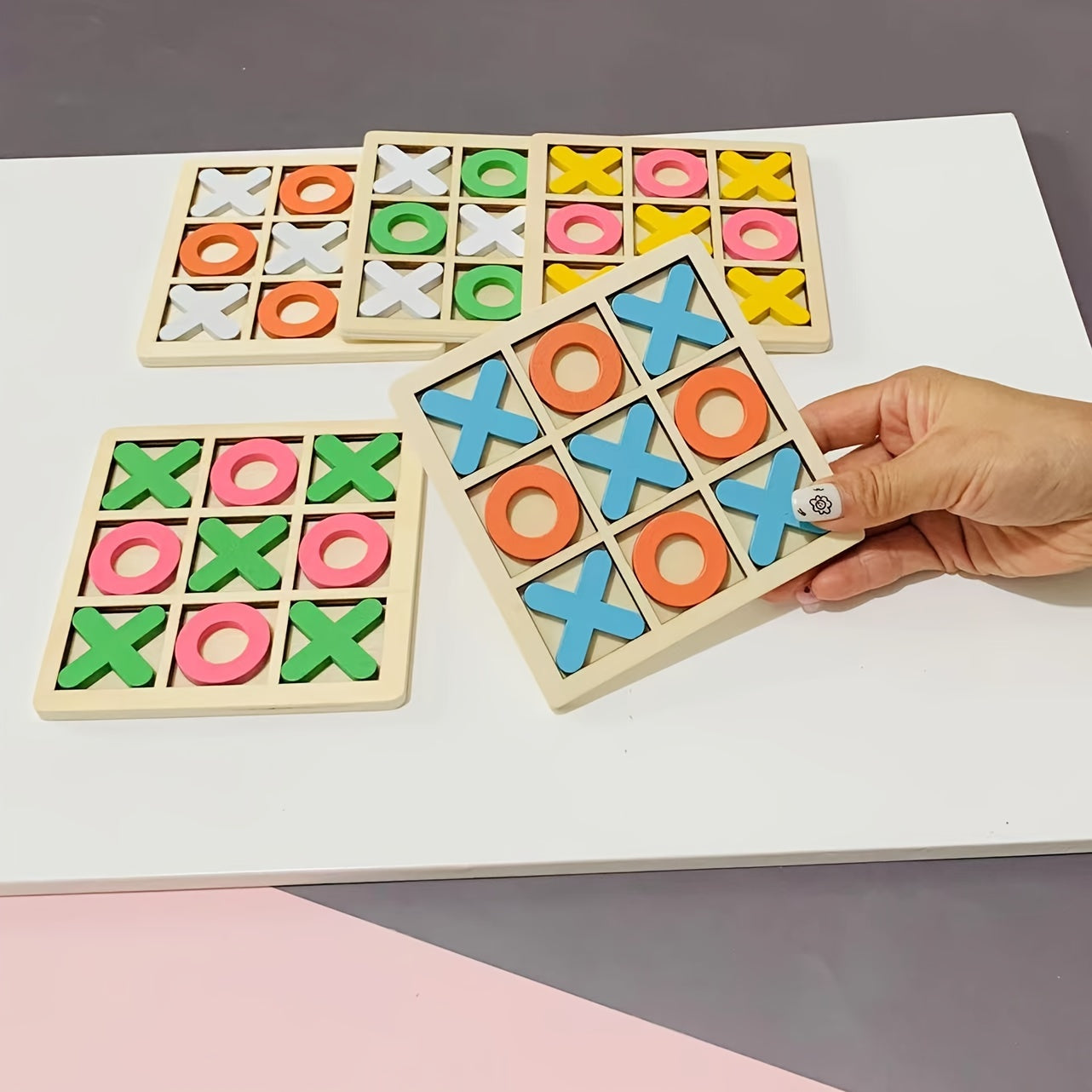 PlayWood - Houten Tic-Tac-Toe Spel voor Gezinsinteractie