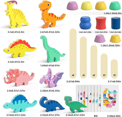 Dejlig Dinosaur Montessori Sorteringslegetøj til Småbørn