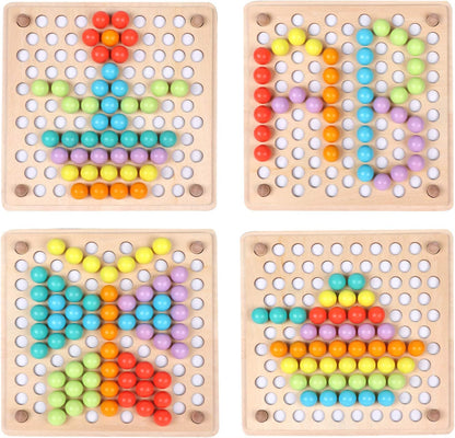 Træ Peg Board Perlespil